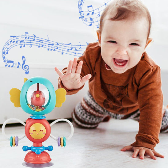 hochet bebe avec un enfant qui chante