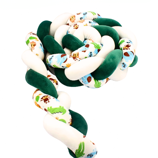 tour de lit tresse rembourrage moelleux et securise