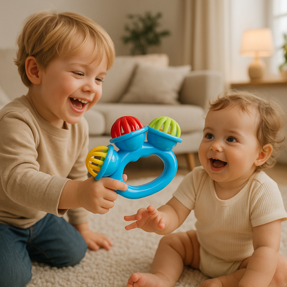 hochet bebe avec des enfant dans la joie