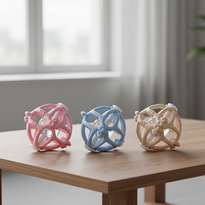 Hochet bébé trois  couleur 