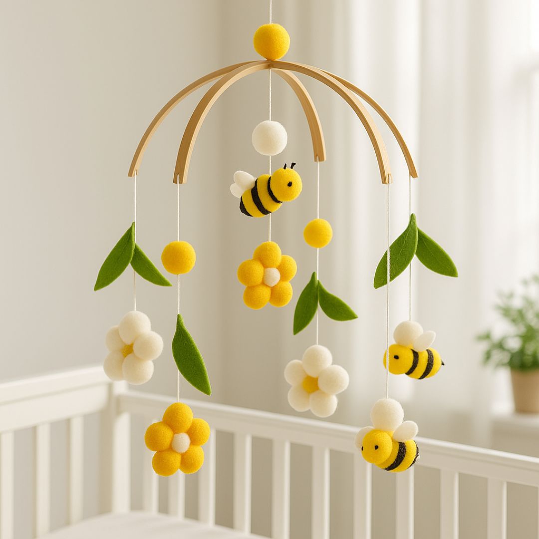 mobile bebe decor floral apaisant