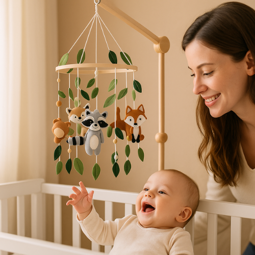 mobile bebe stimule l eveil visuel