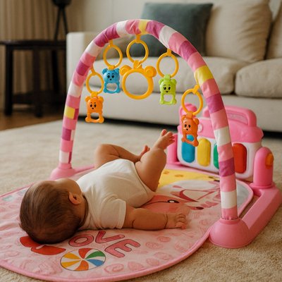 Tapis eveil bebe rose