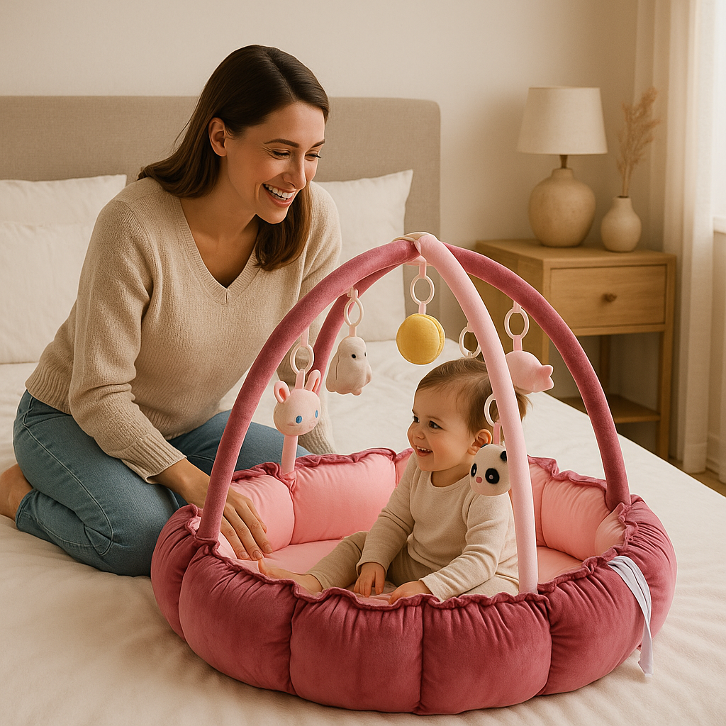 tapis d eveil bebe rose fille